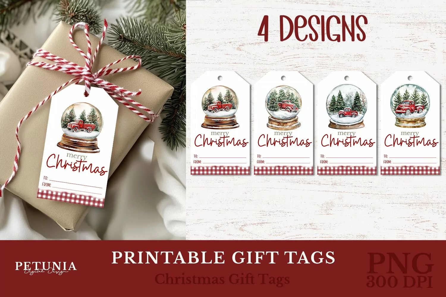 Merry christmas printable tags being used as a popular Christmas Gift Tags print