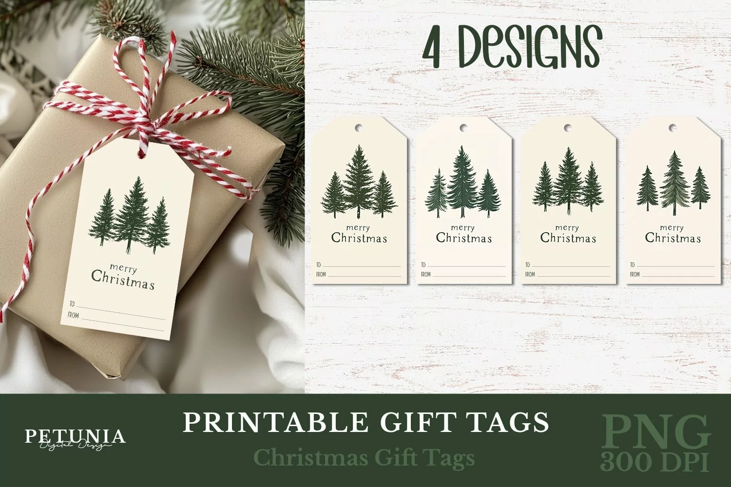 Merry christmas printable tags being used as a popular Christmas Gift Tags print