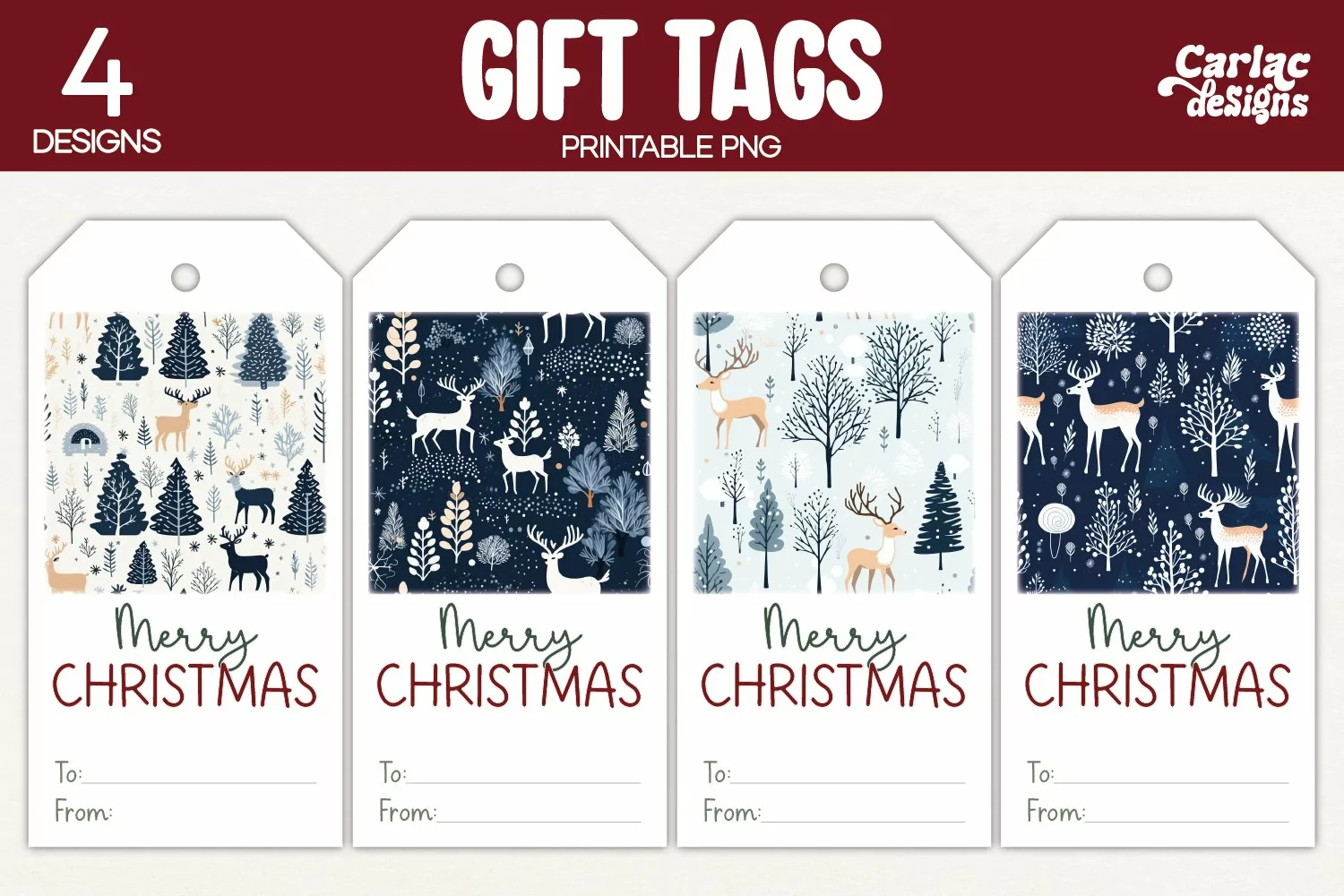 Merry Christmas Printable Tags