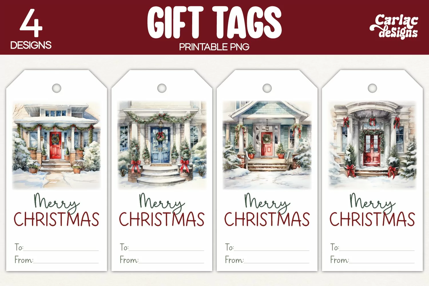 Merry Christmas Printable Tags