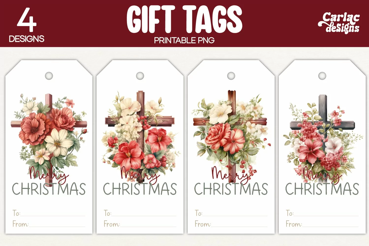 Merry Christmas Printable Tags