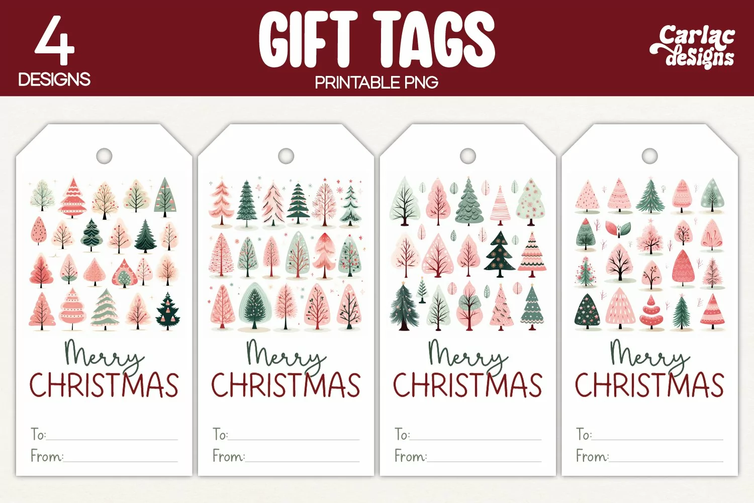 Merry Christmas Printable Tags