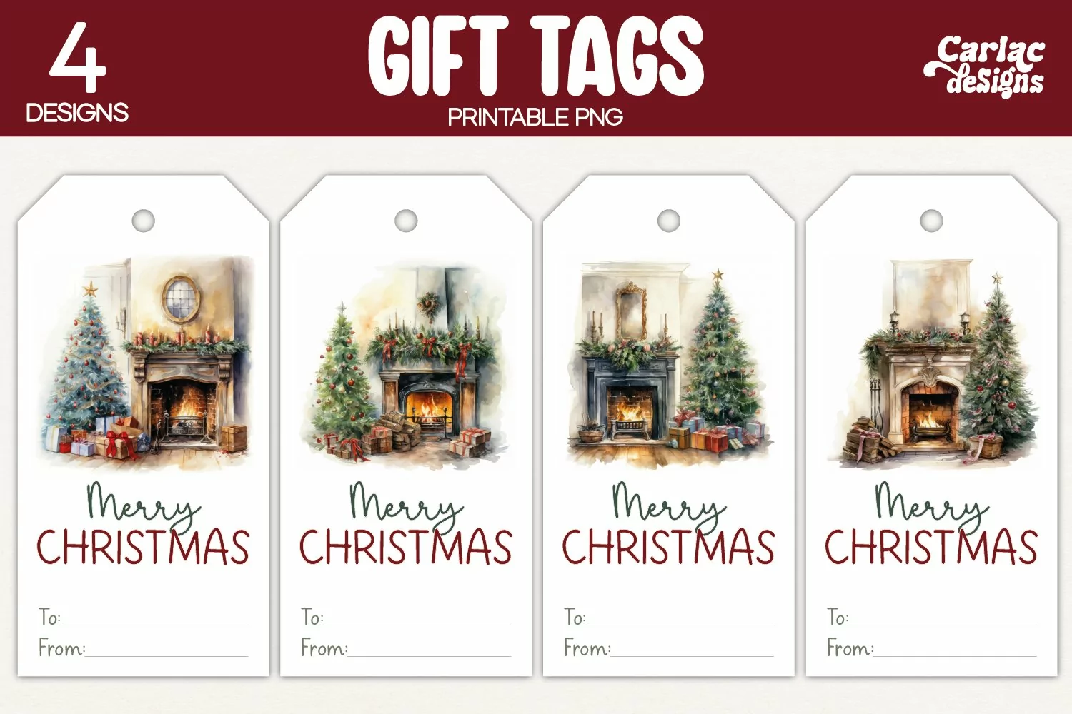 Merry Christmas Printable Tags