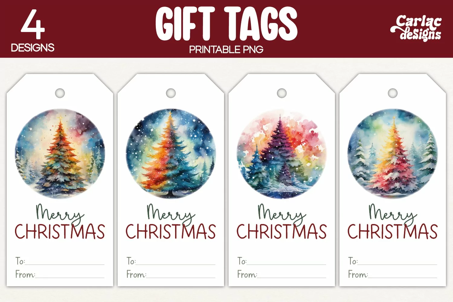 Merry Christmas Printable Tags