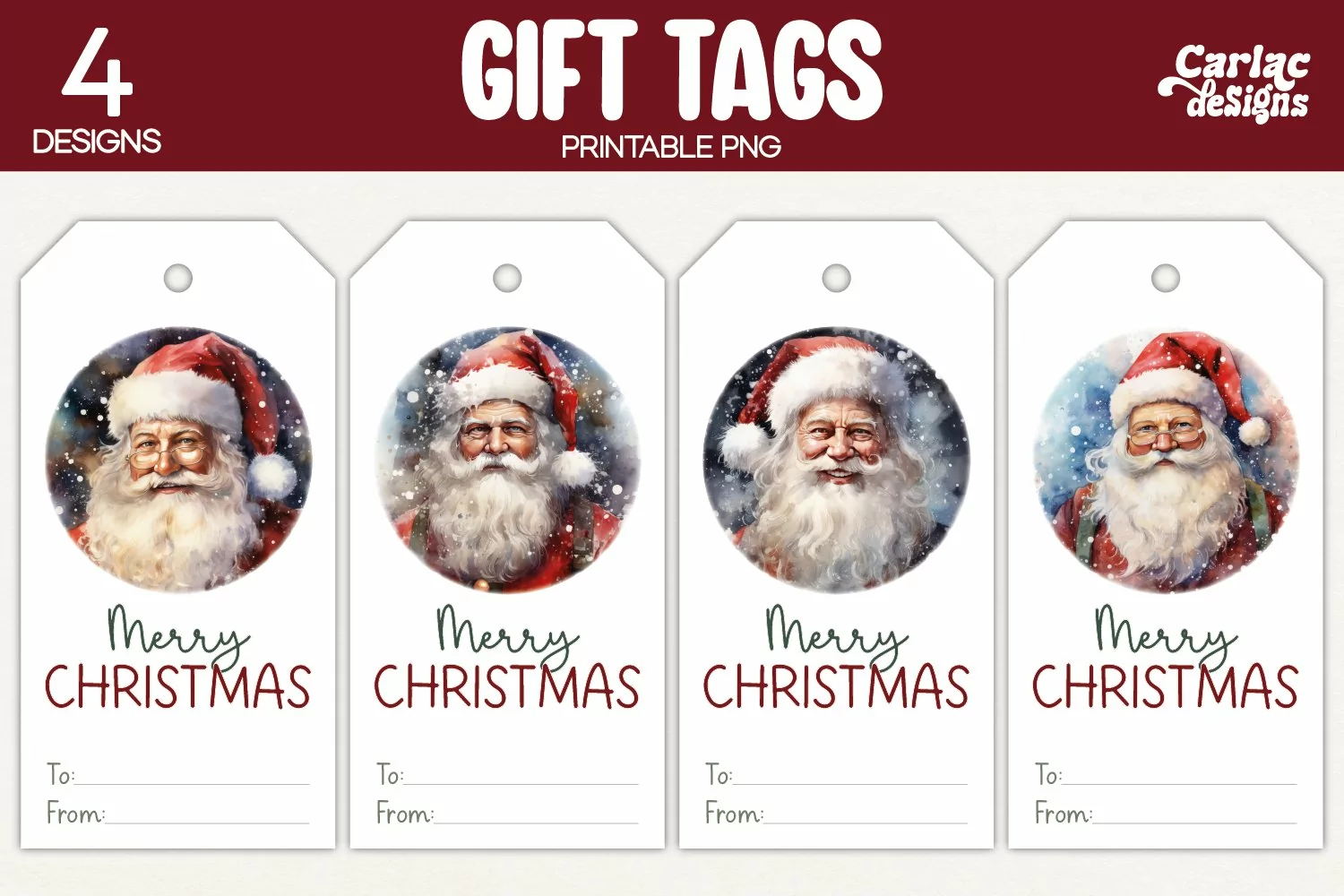 Merry Christmas Printable Tags