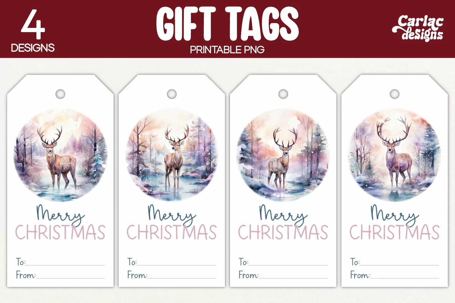 Merry Christmas Printable Tags