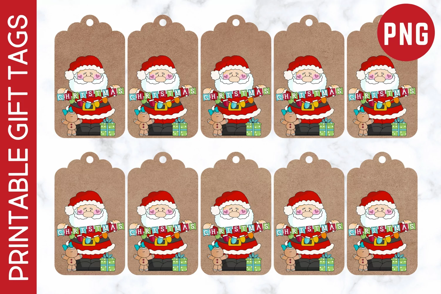 Merry Christmas Santa Printable Gift Tags product image 1