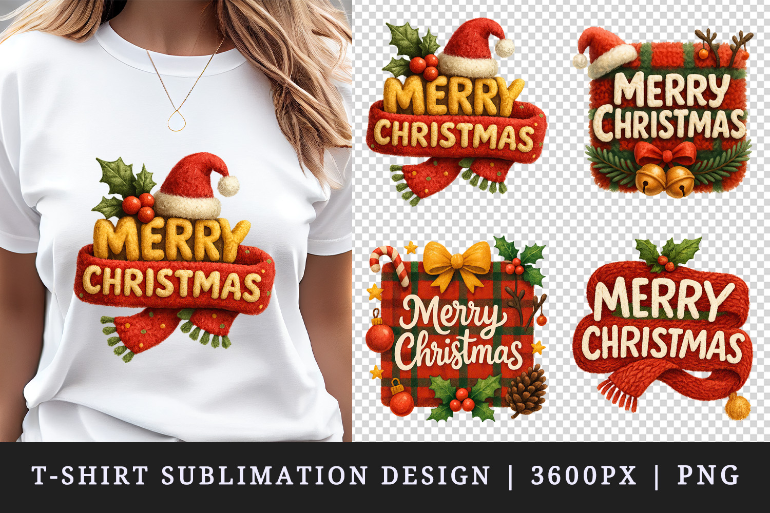 Merry Christmas t-shirt printable sublimation design png product image 1