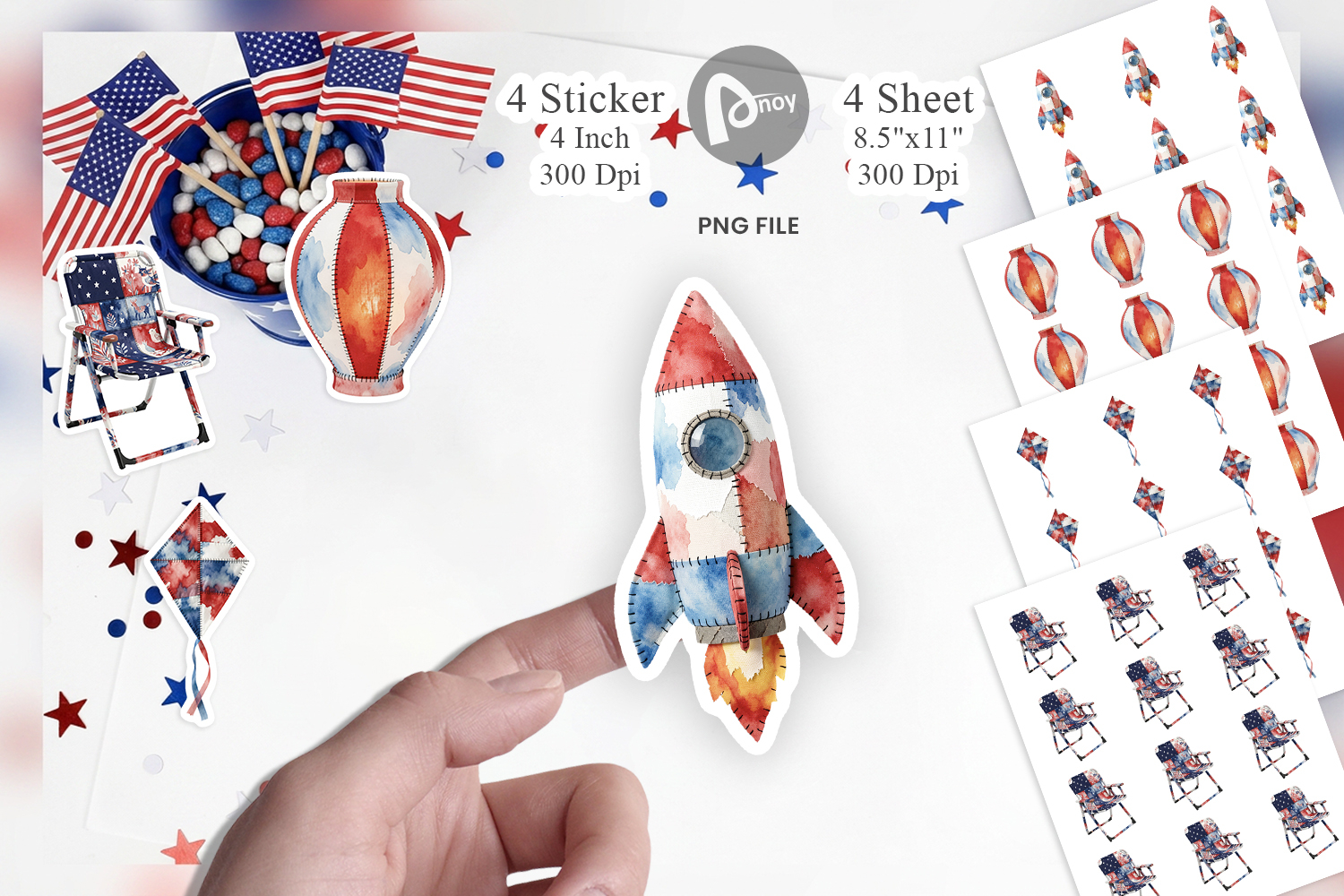 Midnight Sparkle Patchwork Sticker product image 1