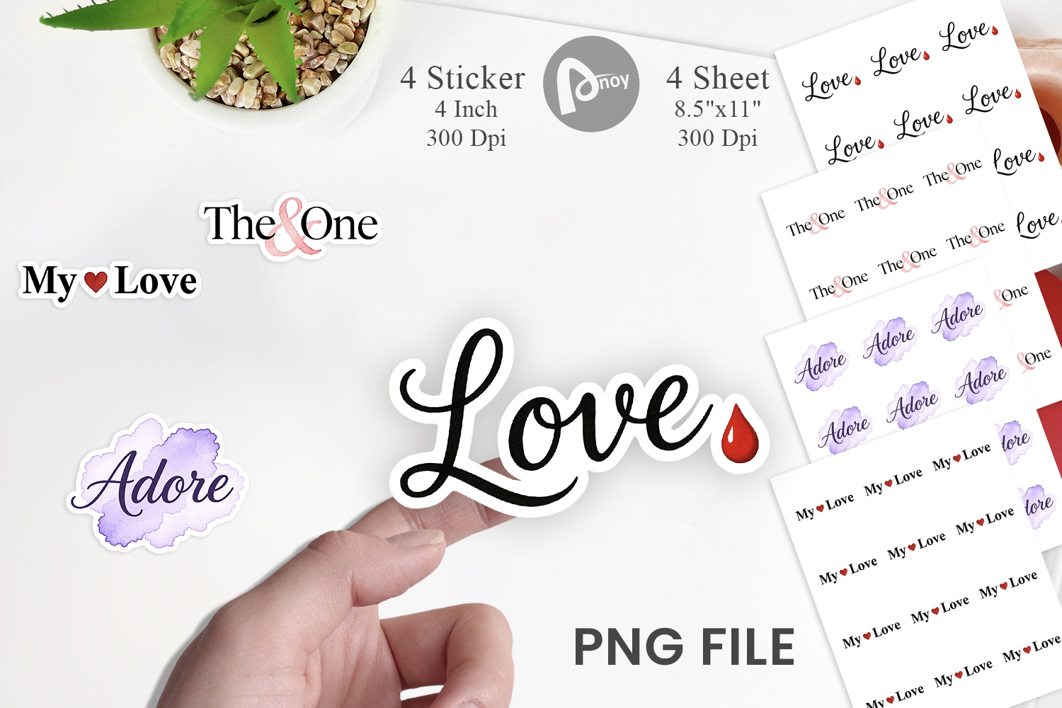 Minimalist Romance Sticker product image 1