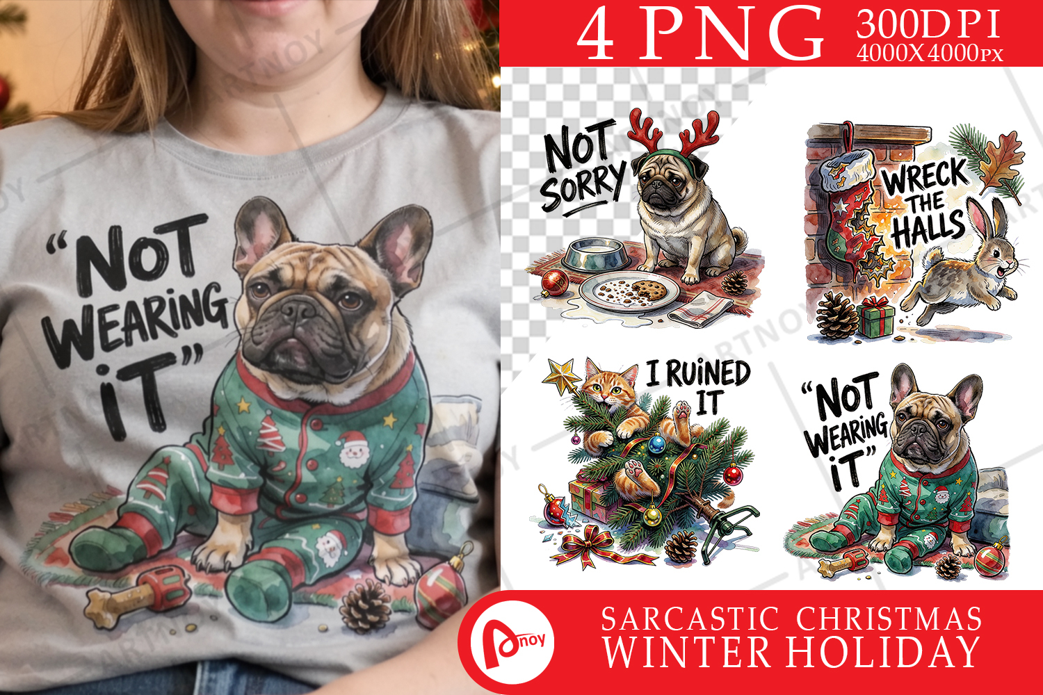 Pet Christmas Chaos Sublimation product image 1