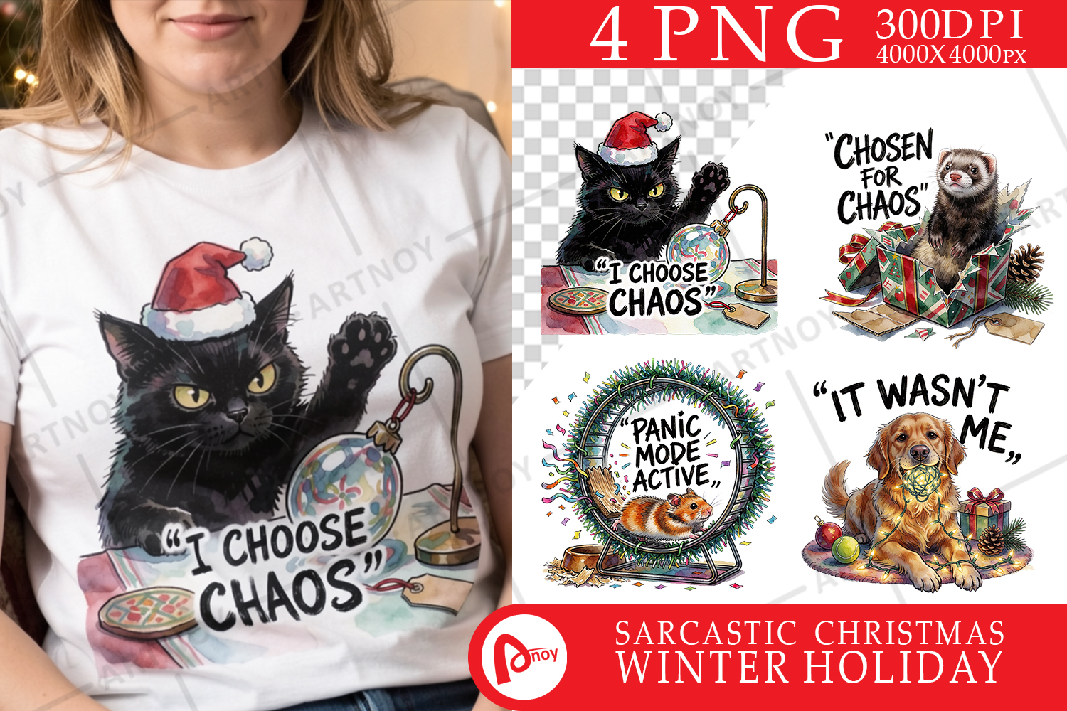 Pet Christmas Chaos Sublimation product image 1