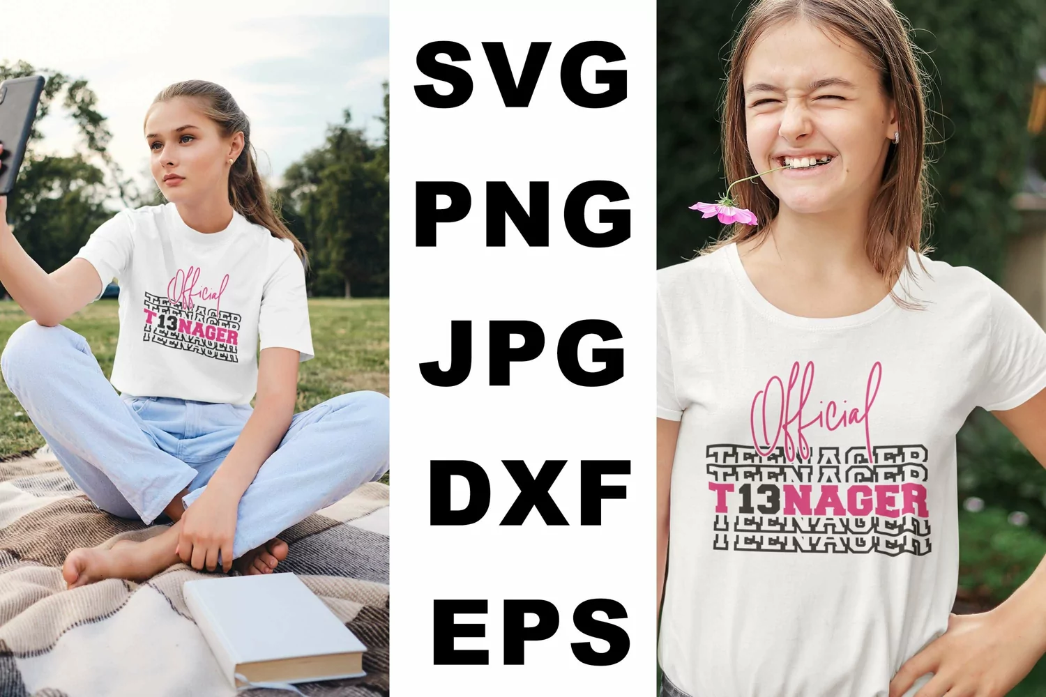 Official teenager SVG, 13th Birthday SVG, Stacked words product image 1