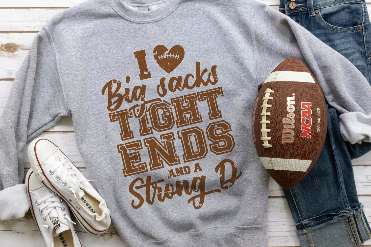 I love big sacks tight ends and a strong D svg product image 1