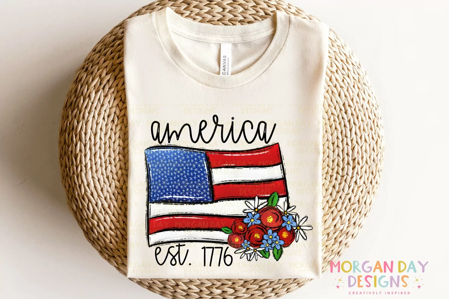 America 1776 4th of July Patriotic PNG Sublimation Design product image 1