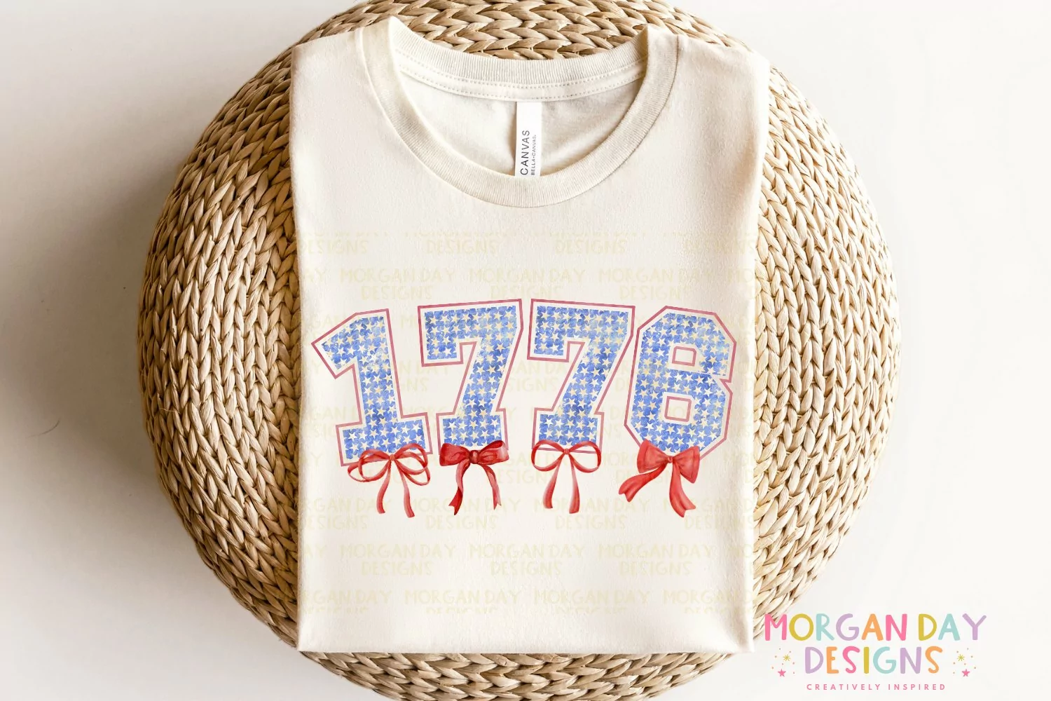 Coquette 1776 4th of July Patriotic PNG Sublimation Desig product image 1