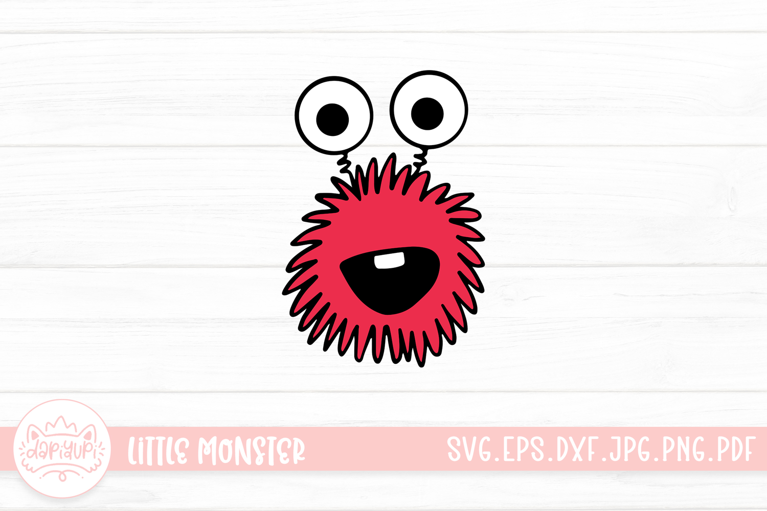 Funny Monster Clipart Illustration | Cute Cartoon Monster product image 1