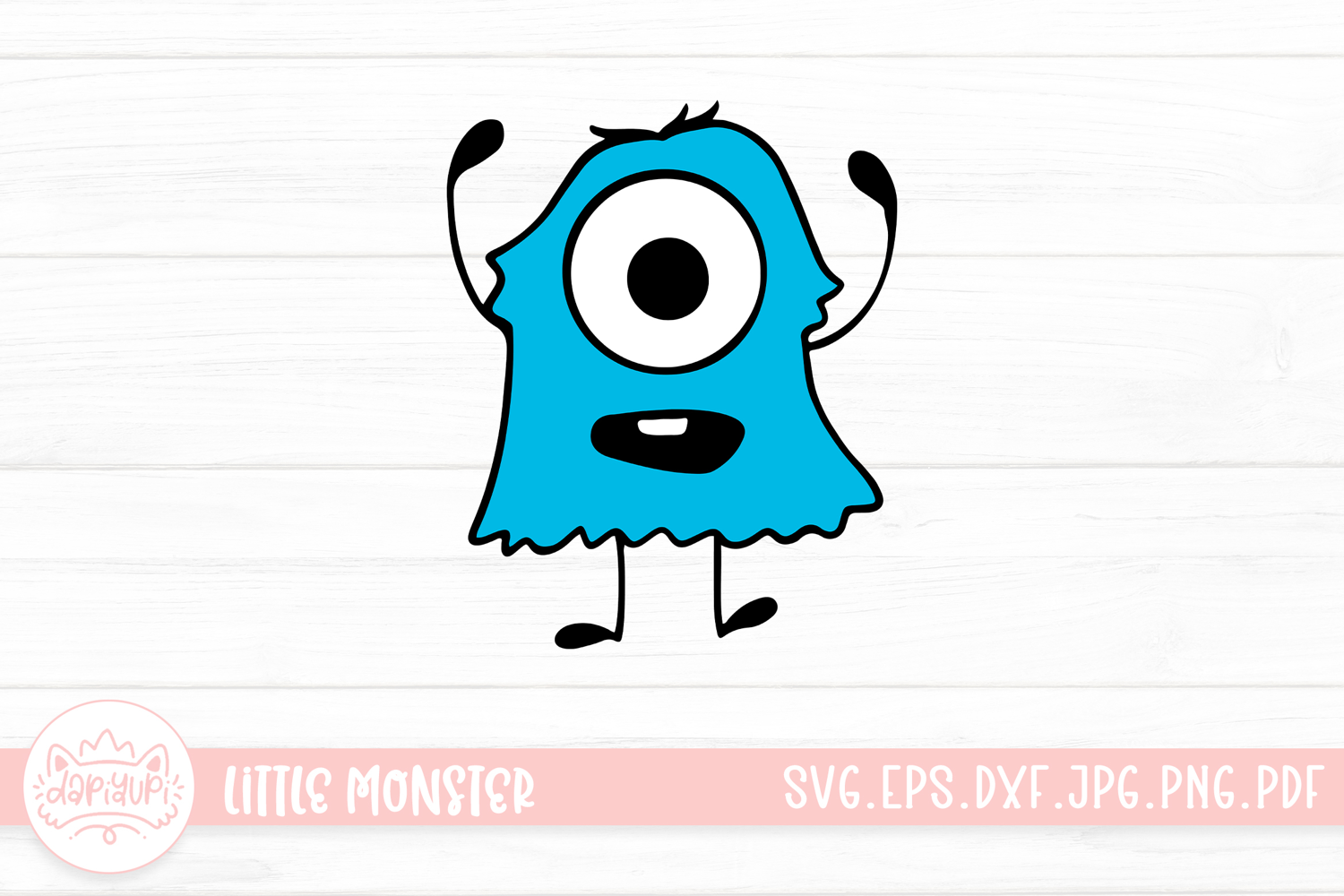 Funny Monster Clipart Illustration | Cute Cartoon Monster product image 1
