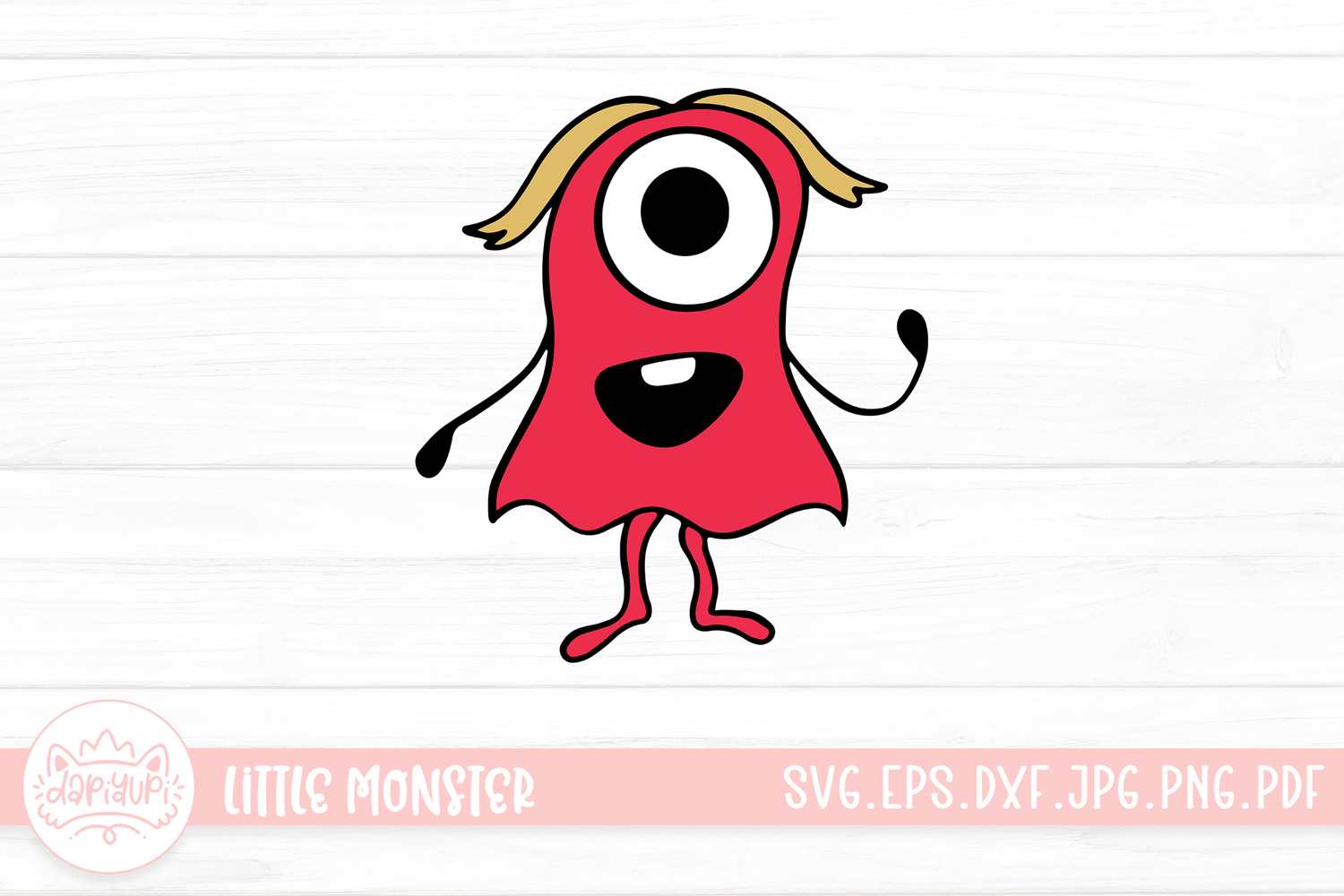 Funny Monster Clipart Illustration | Cute Cartoon Monster product image 1