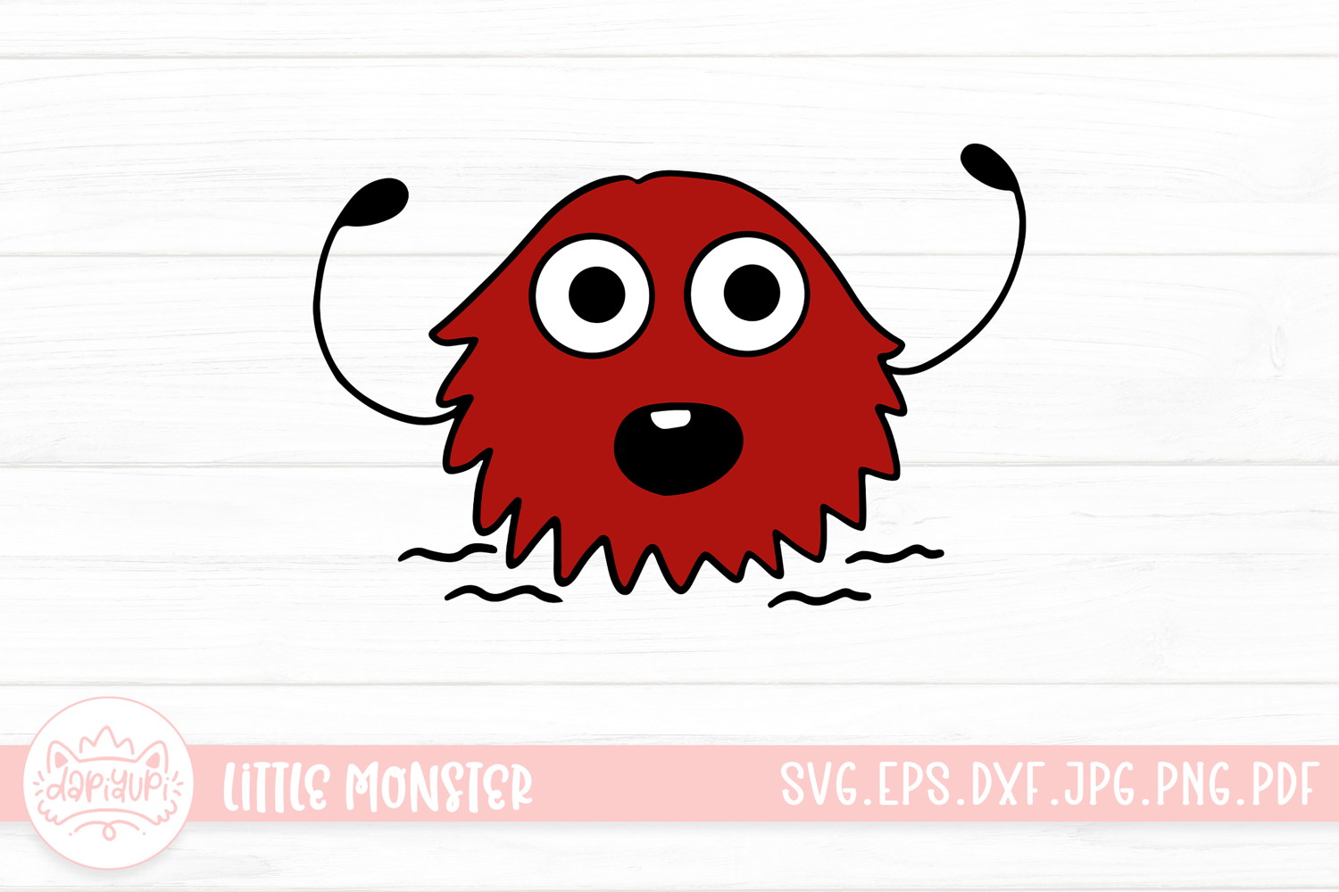Funny Monster Clipart Illustration | Cute Cartoon Monster product image 1