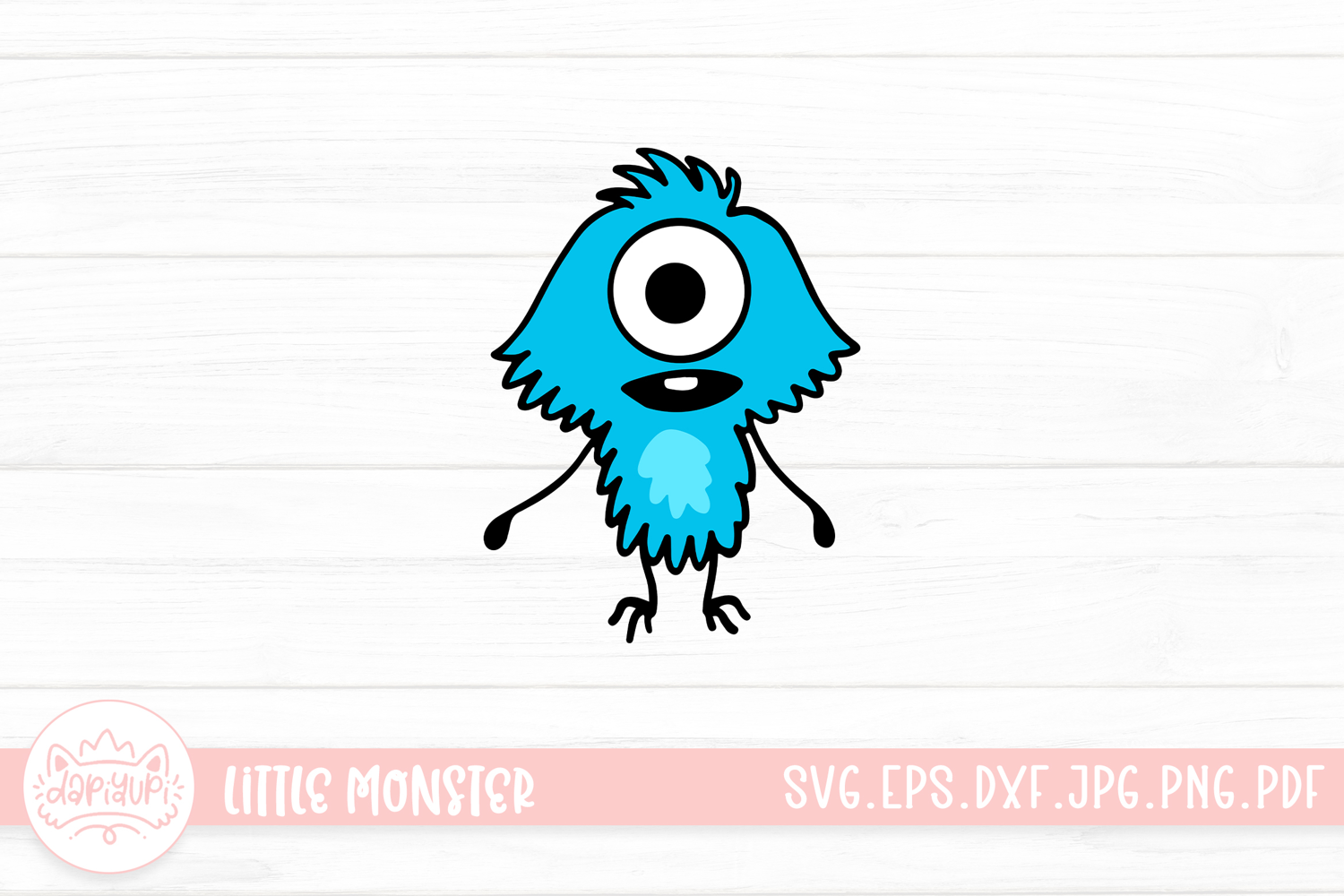 Funny Monster Clipart Illustration | Cute Cartoon Monster product image 1