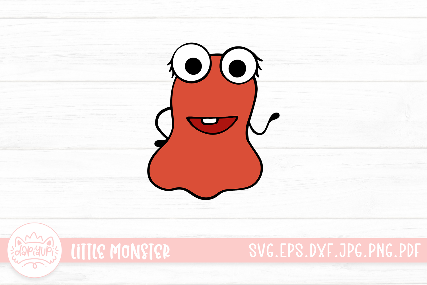Funny Monster Clipart Illustration | Cute Cartoon Monster product image 1