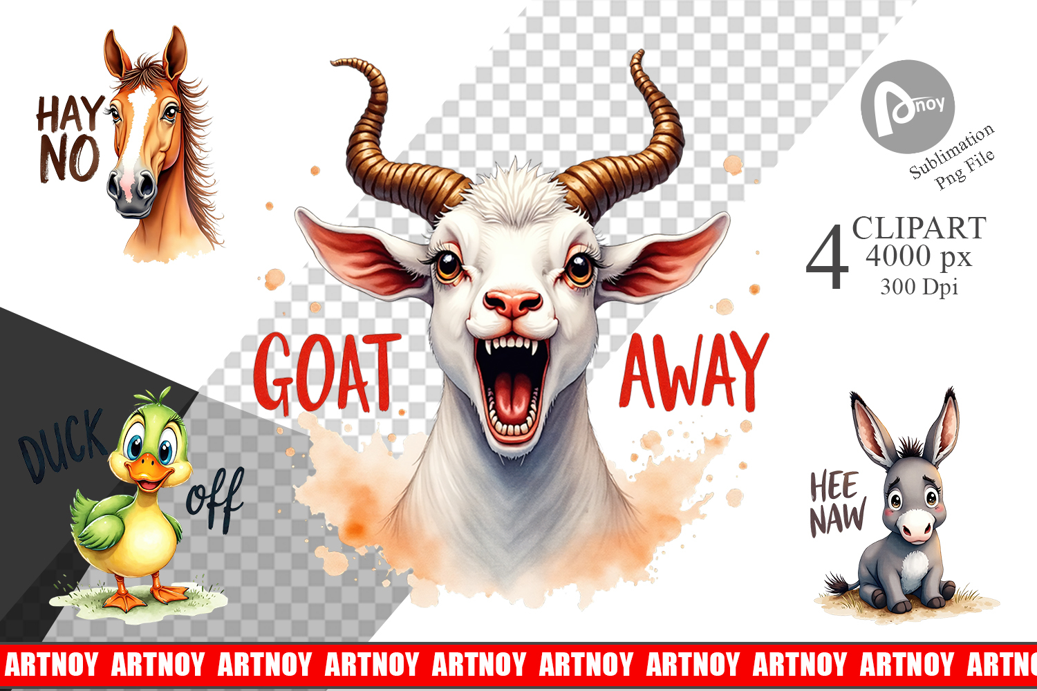 Moody Farm Animal Quotes Clipart product image 1