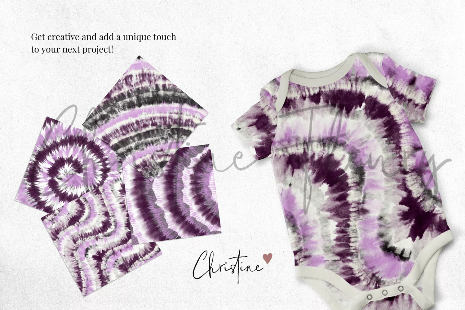 Moody Purple Watercolor Tie Dye Sublimation Digital Paper product image 1