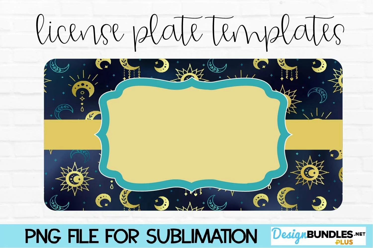 Moon And Stars Sublimation Tag