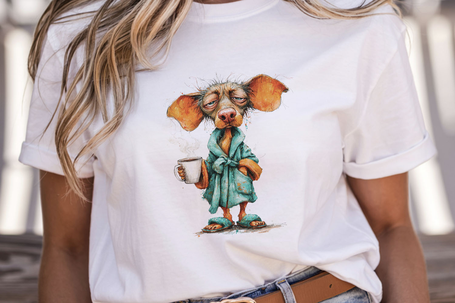 Morning Mood Animal And Coffee Clipart product image 1