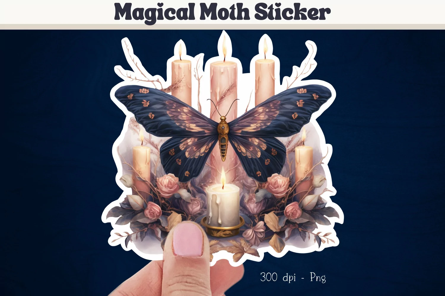 Moth Stickers Png  Watercolor Butterfly Sticker Designs
