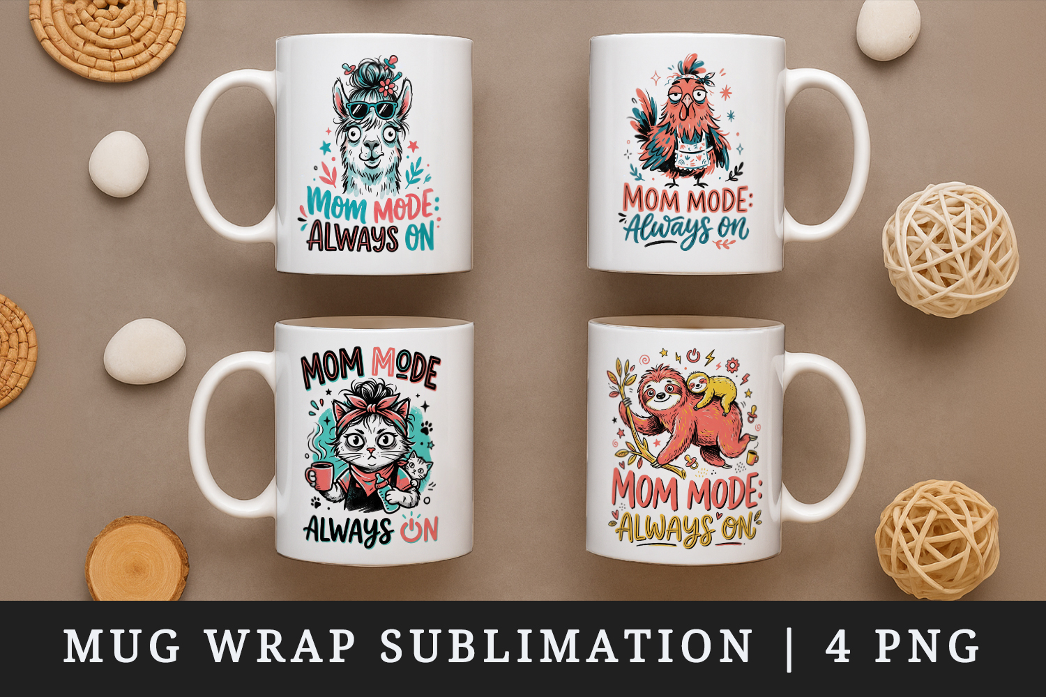 Mother's Day mug wrap printable sublimation design product image 1