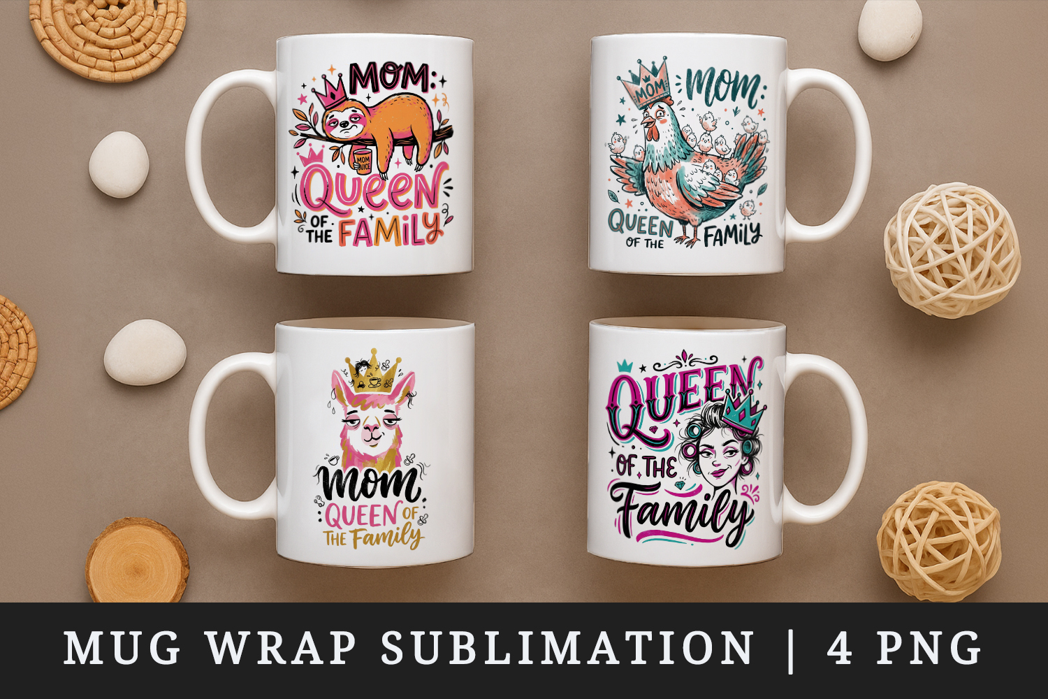 Mother's Day mug wrap printable sublimation design product image 1