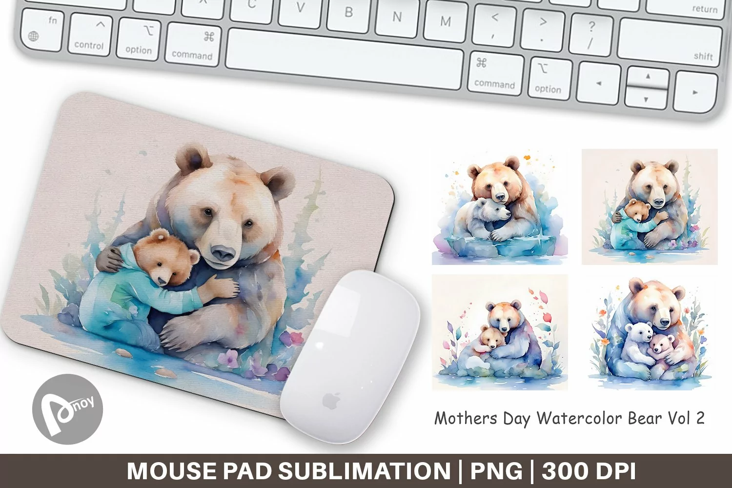 Mouse Pad Mothers Day Bear product image 1