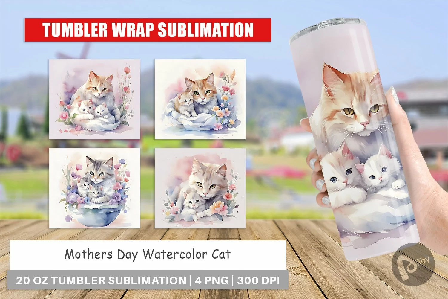 Tumbler Wrap Mothers Day Cat product image 1