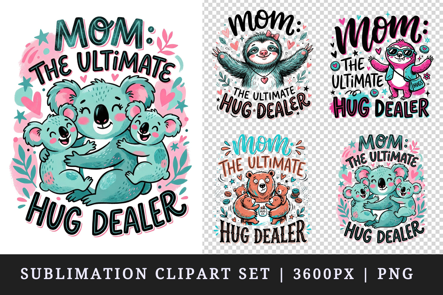 Mother's Day clipart printable sublimation design png product image 1