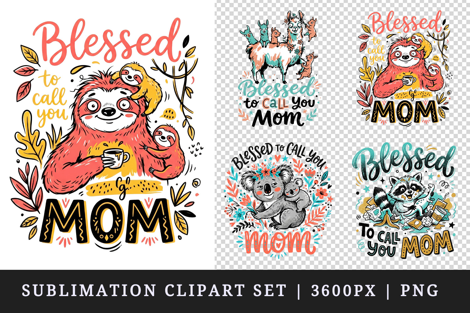 Mother's Day clipart printable sublimation design png product image 1
