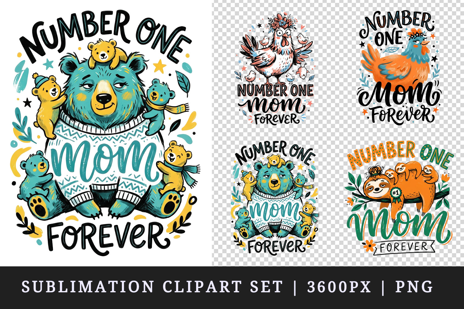Mother's Day clipart printable sublimation design png product image 1