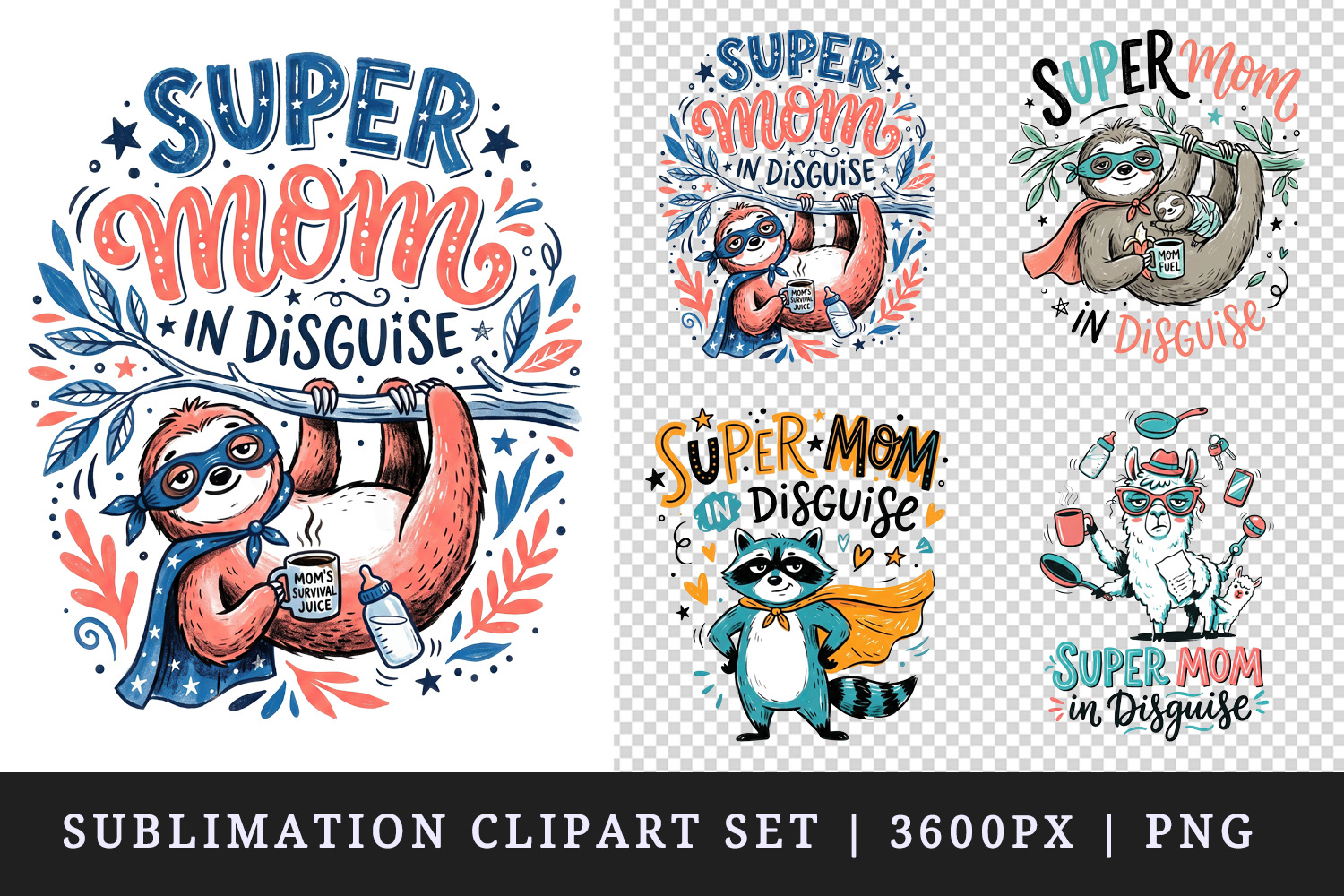 Mother's Day clipart printable sublimation design png product image 1