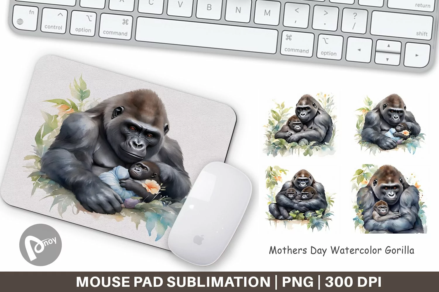 Mouse Pad Mothers Day Gorilla product image 1