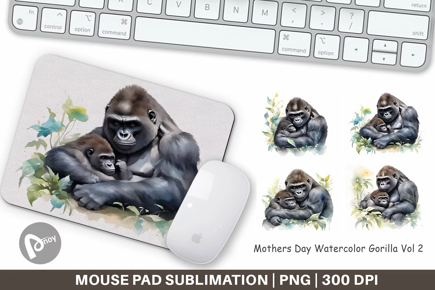 Mouse Pad Mothers Day Gorilla product image 1
