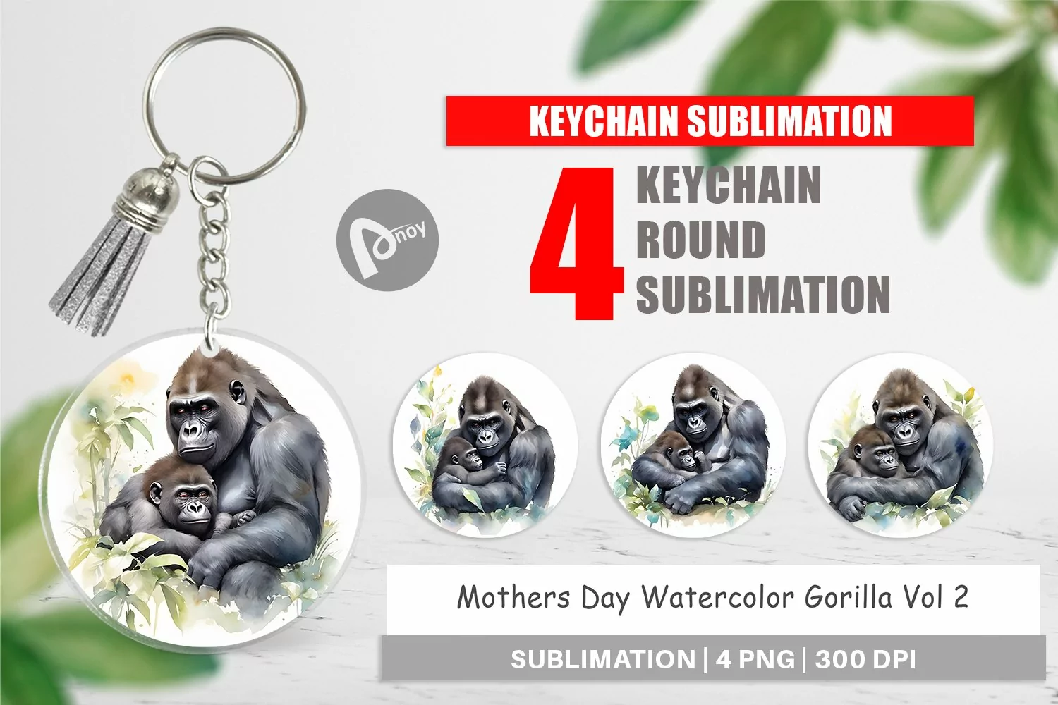 Keychain Mothers Day Gorilla product image 1