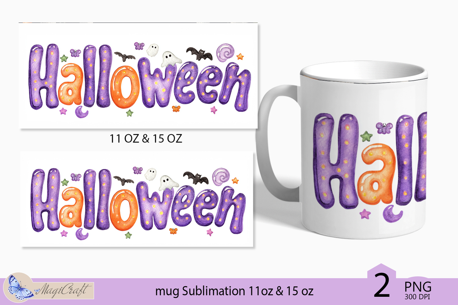 Ghost Mug Wrap Sublimation|Halloween print|31 october poison product image 1