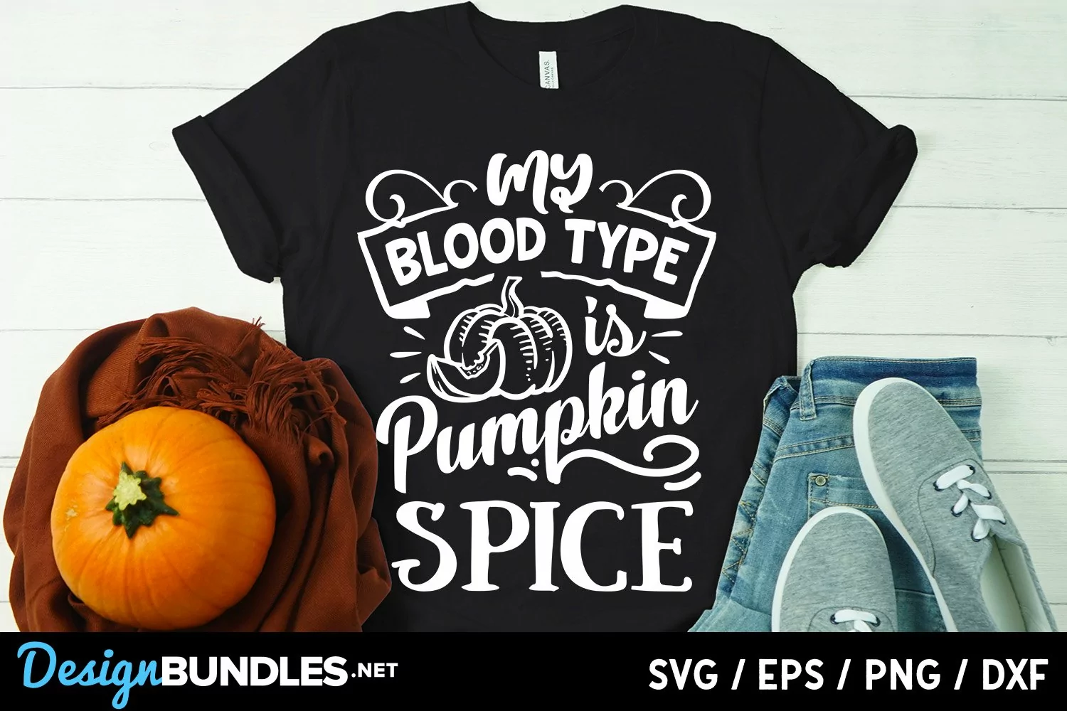 My blood type is pumpkin spice svg product image 1