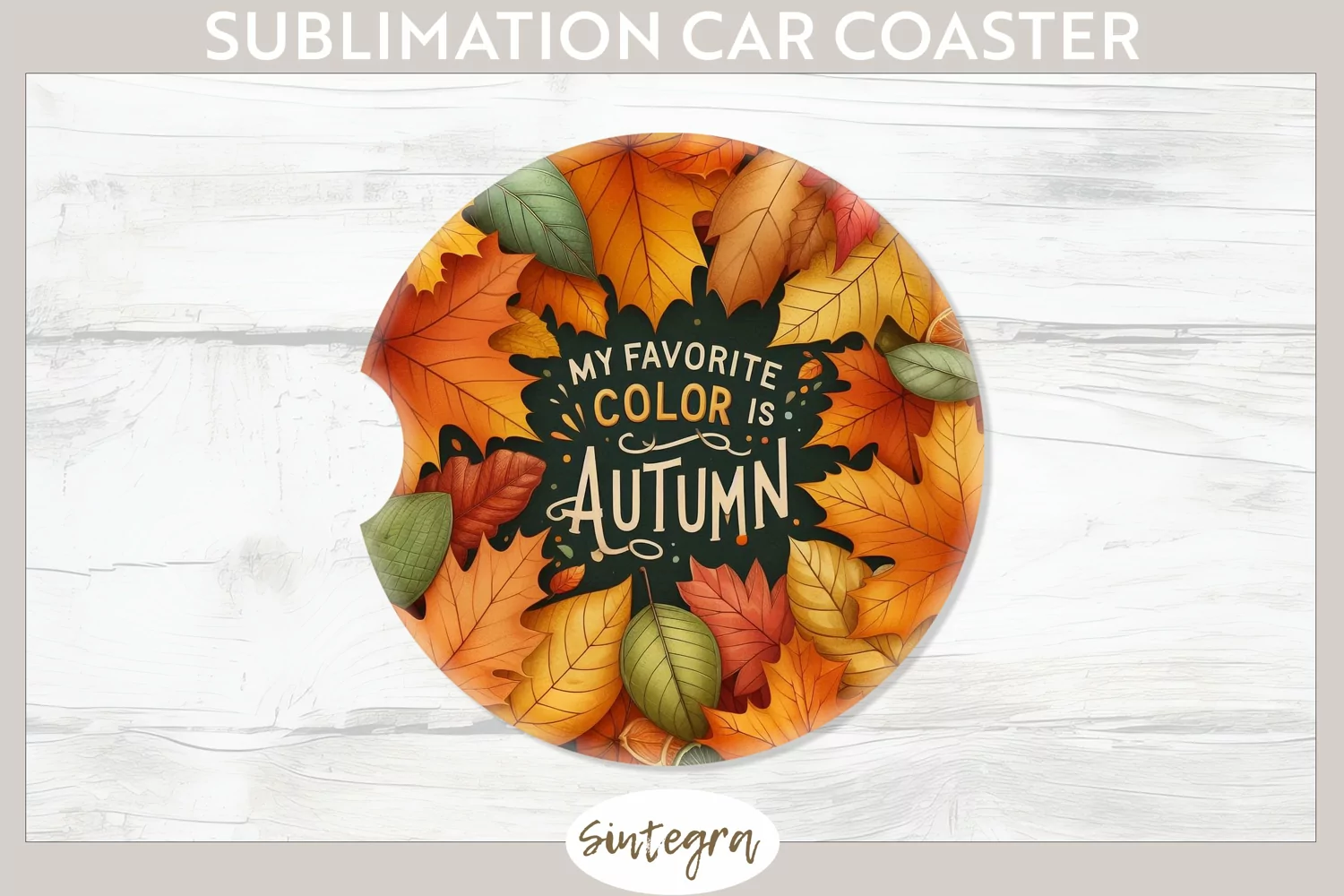 My Favorite Color Is Autumn v2 Car Coaster Sublimation product image 1