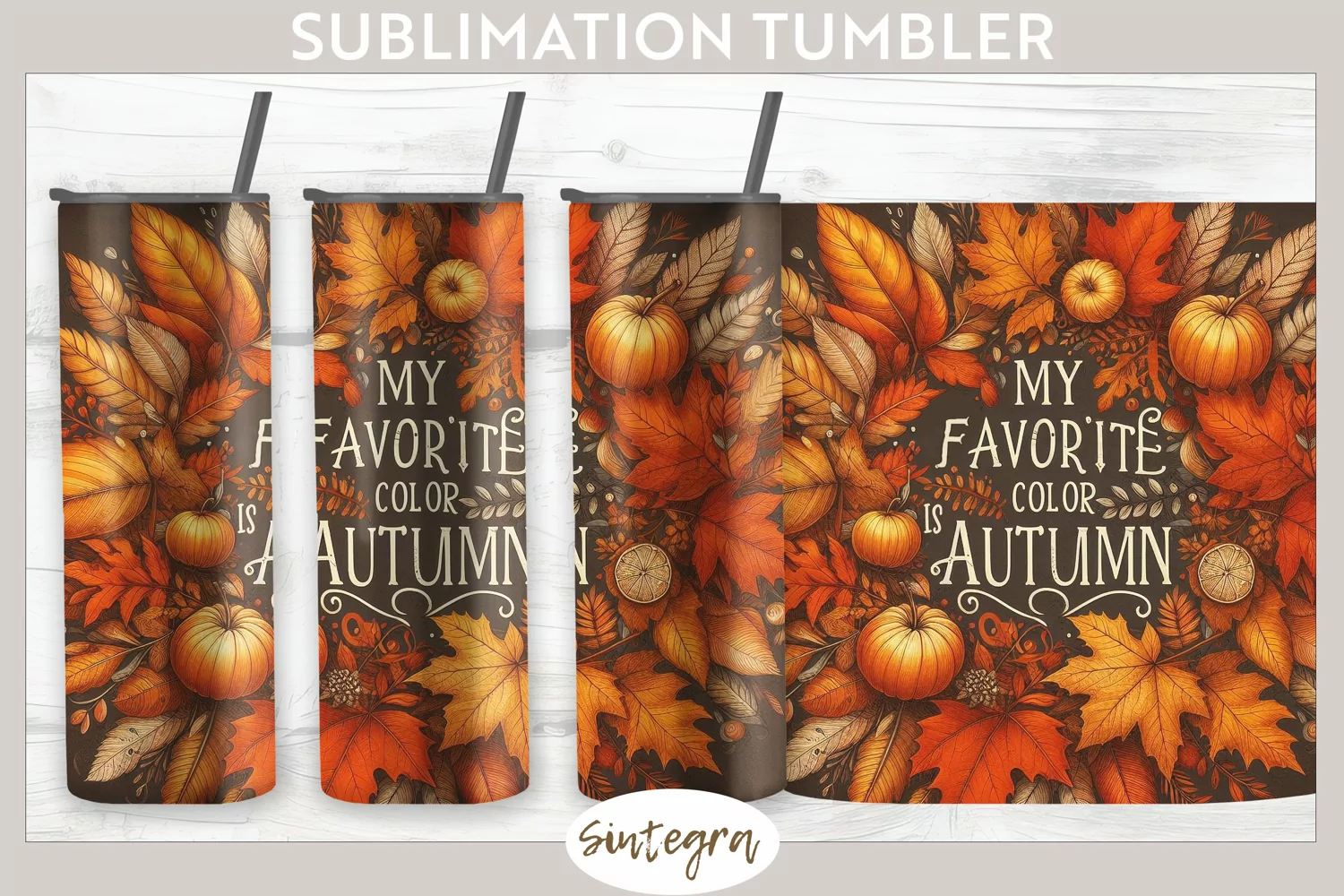 My Favorite Color Is Autumn v3 Tumbler Sublimation 20 oz Ski product image 1