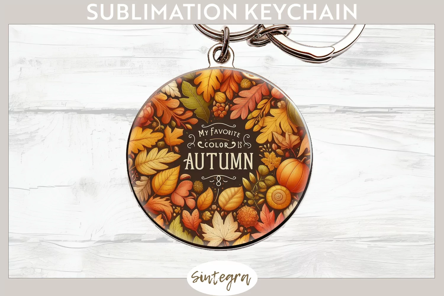 My Favorite Color Is Autumn v4 Round Keychain Sublimation product image 1