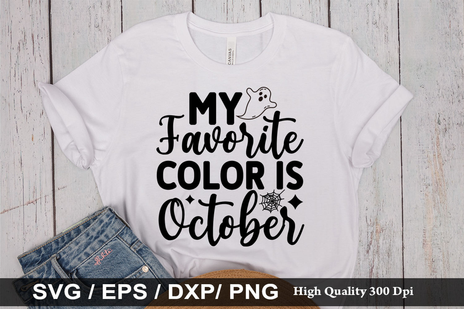My Favorite Color is October SVG - Halloween Design product image 1
