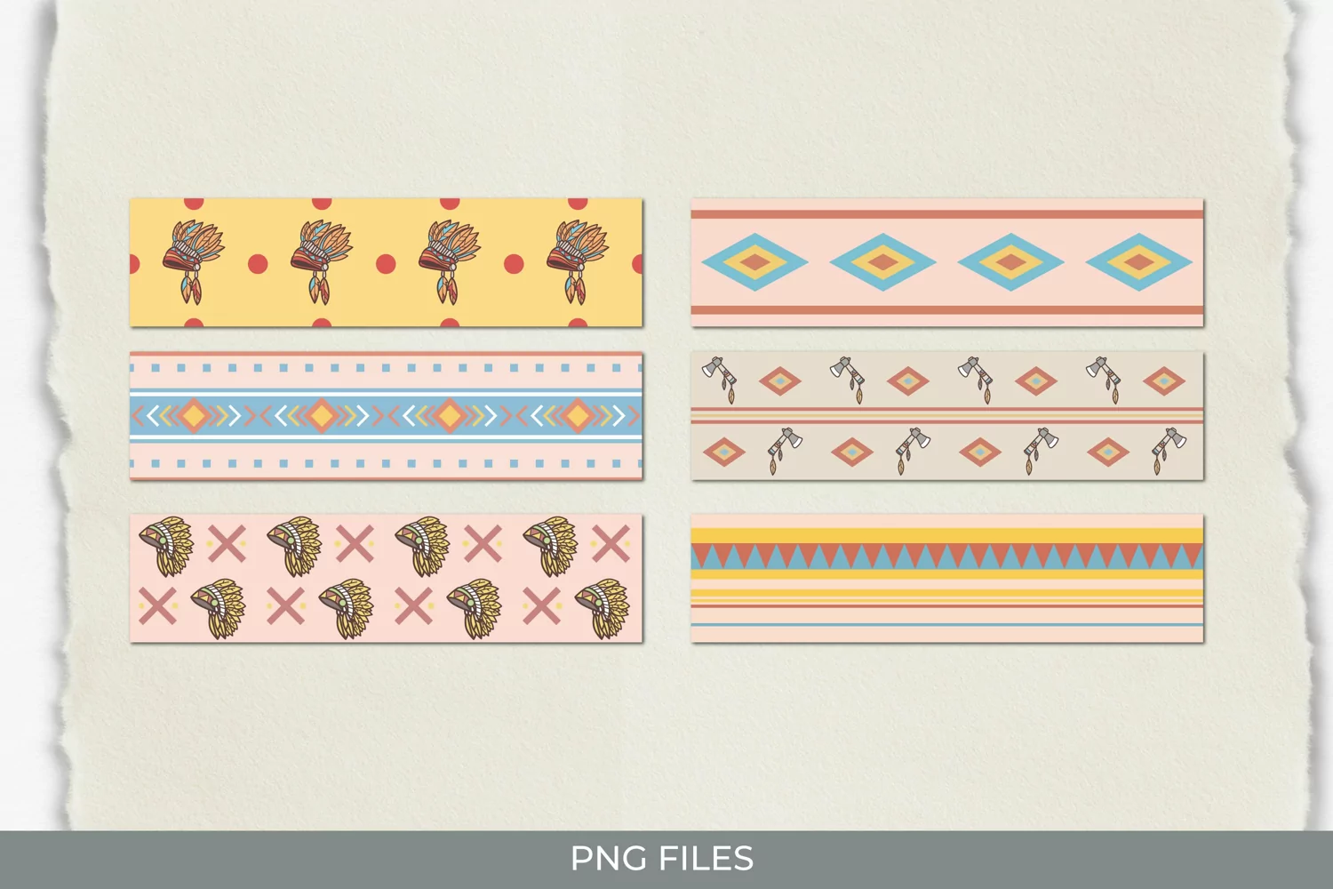 Native American Indian with Vintage Color Stripe product image 1