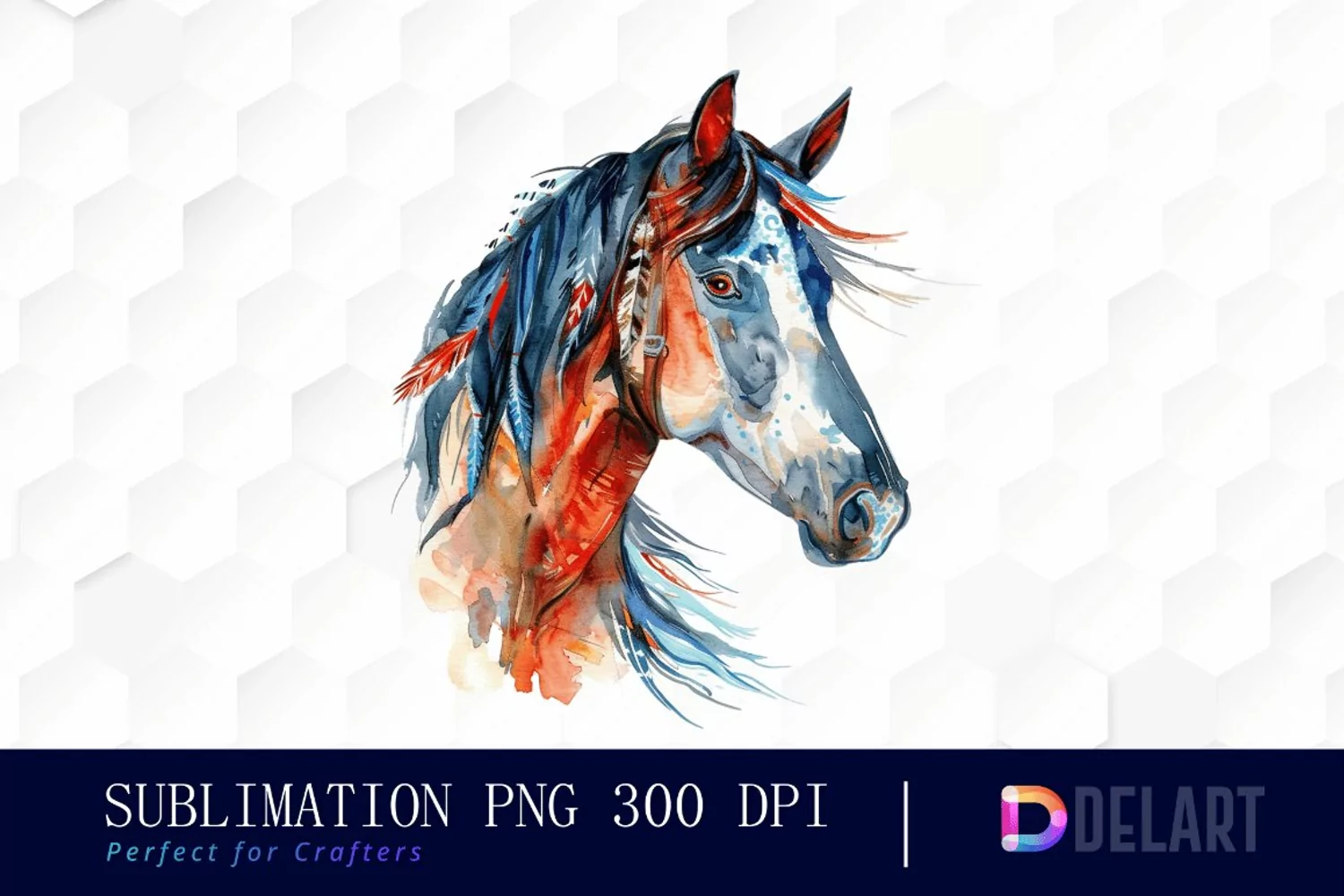 Native Horse Illustration Clipart product image 1